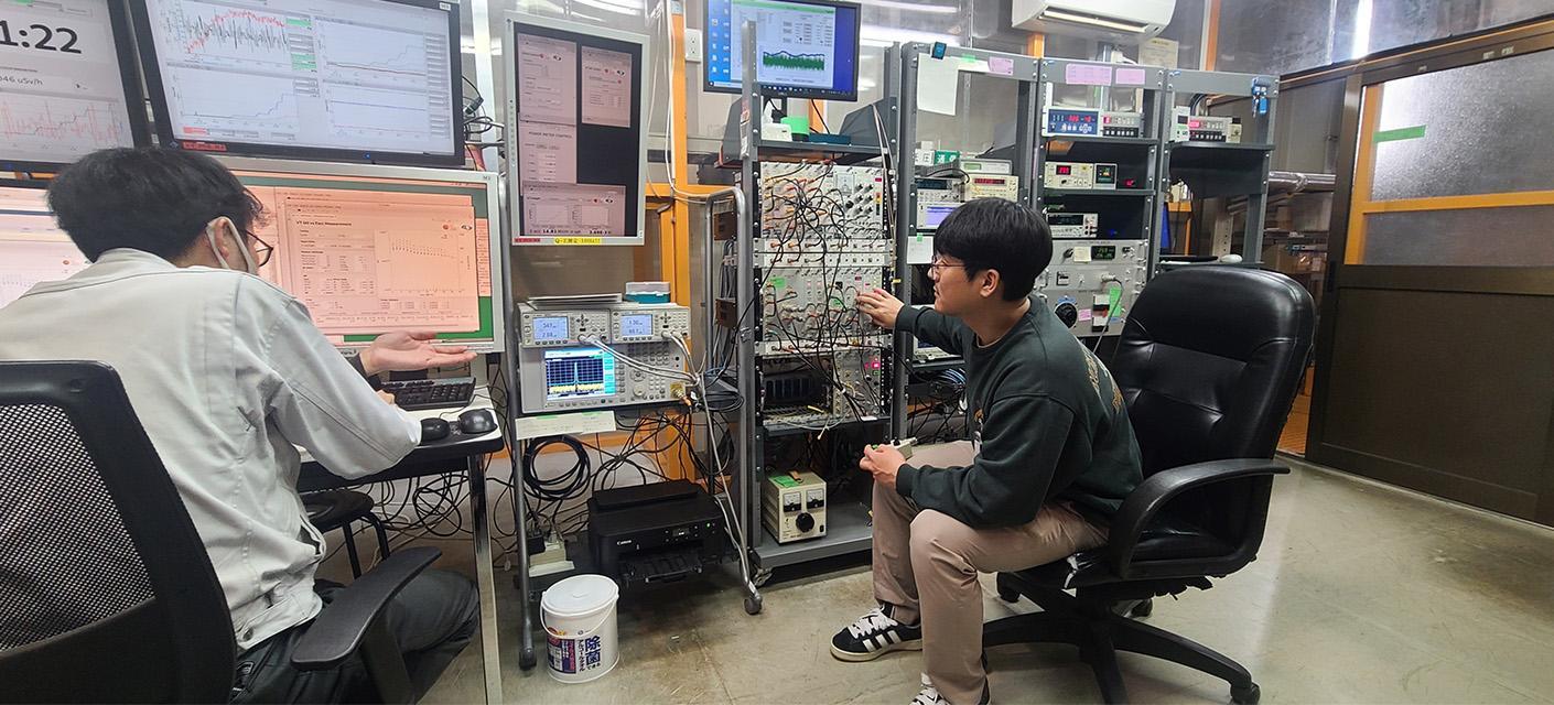 극저온테스트 중인 사진